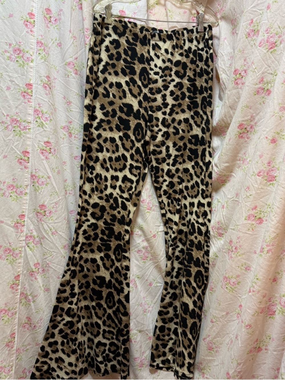 fashion nova cheetah print flare leggings